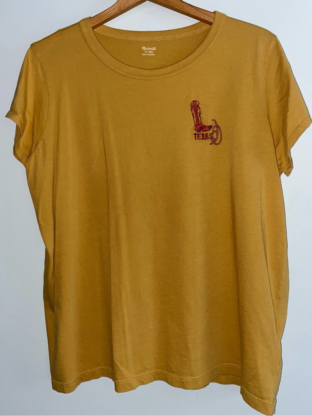MADEWELL CAP SLEEVE "TEXAS" TEE - 1X (XXL)